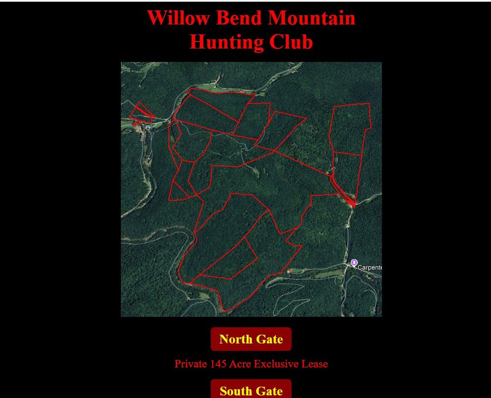Outdoor / hunting club website before the AI redesign