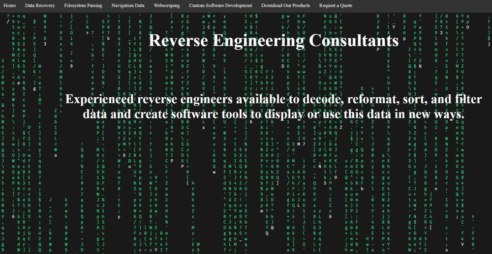 Technical services firm website before the AI redesign